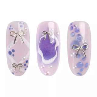 3D Decoration – Silver Bows